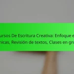 Cursos De Escritura Creativa: Enfoque en técnicas, Revisión de textos, Clases en grupo
