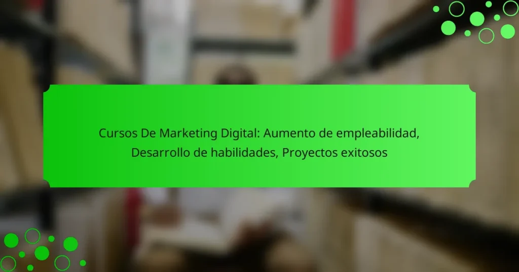 Cursos De Marketing Digital: Aumento de empleabilidad, Desarrollo de habilidades, Proyectos exitosos